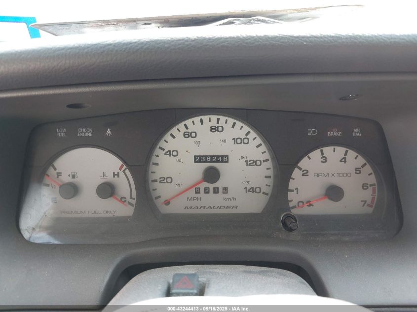 2003 Mercury Marauder VIN: 2MEHM75V03X616869 Lot: 43244413