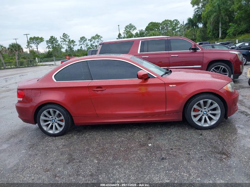 2011 BMW 128I VIN: WBAUP9C52BVL89574 Lot: 43244415