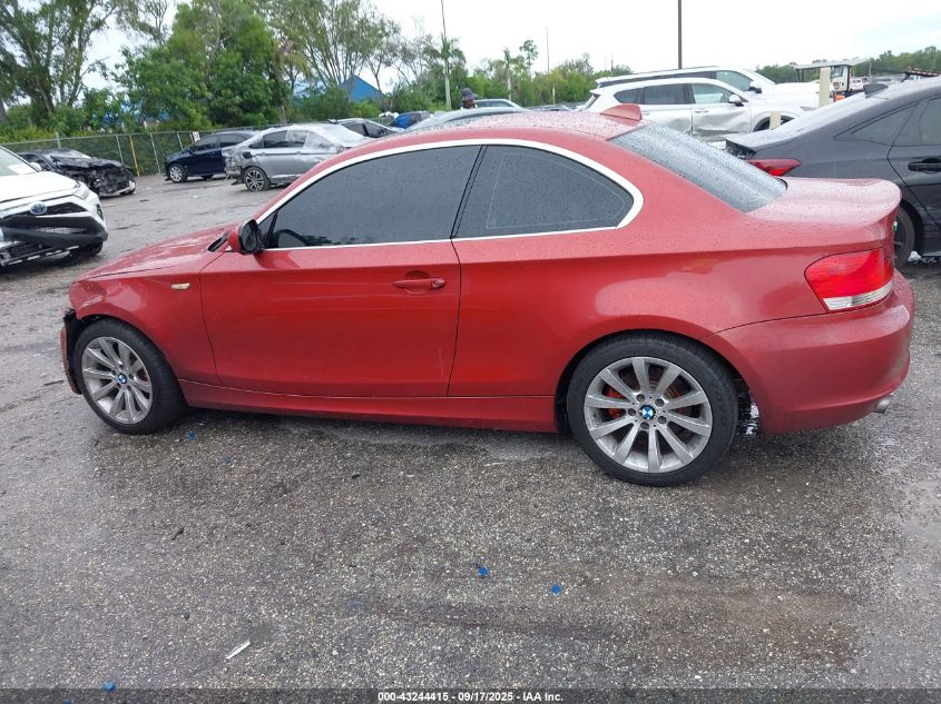 2011 BMW 128I VIN: WBAUP9C52BVL89574 Lot: 43244415