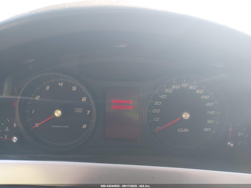 2009 Pontiac G8 VIN: 6G2ER57769L167929 Lot: 43244552