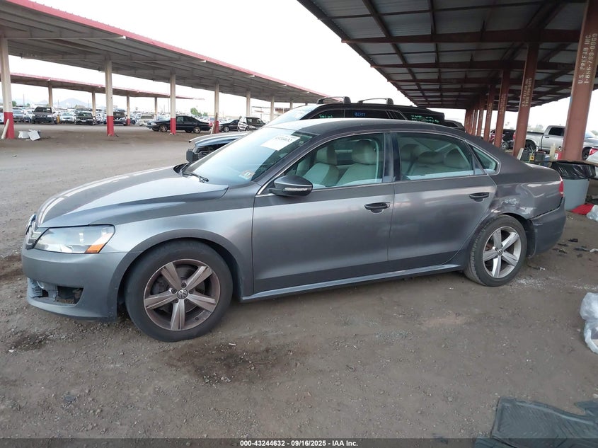 2012 Volkswagen Passat 2.5L Se VIN: 1VWBP7A37CC050383 Lot: 43244632