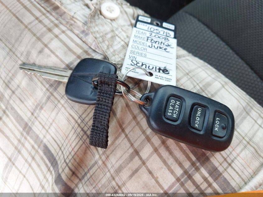 2008 Pontiac Vibe VIN: 5Y2SL67858Z424456 Lot: 43244842