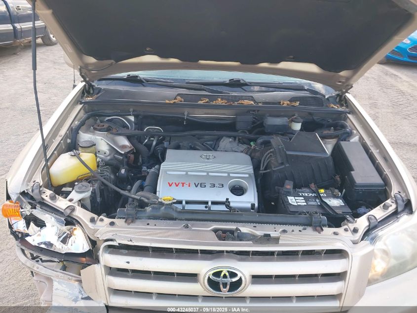 2005 Toyota Highlander V6 VIN: JTEGP21A950060424 Lot: 43245037