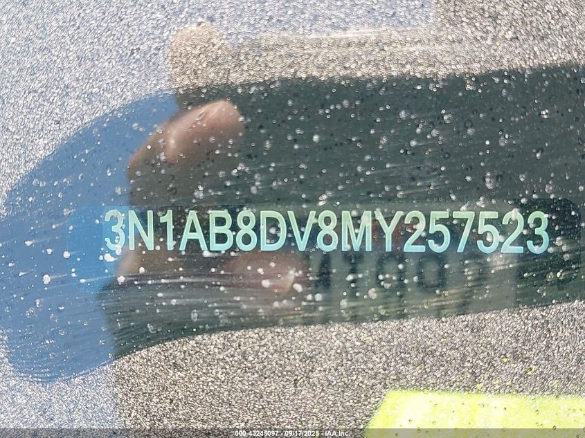 2021 Nissan Sentra Sr Xtronic Cvt VIN: 3N1AB8DV8MY257523 Lot: 43245097
