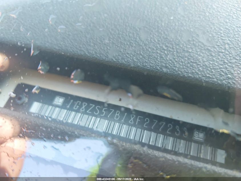 2008 Saturn Aura Xe VIN: 1G8ZS57B18F277233 Lot: 43245106