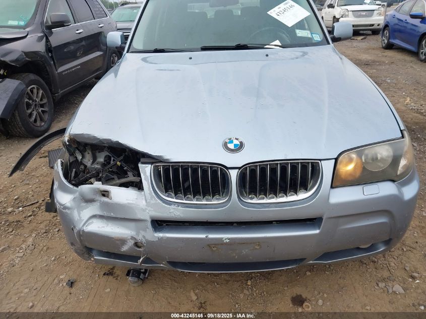 2006 BMW X3 3.0I VIN: WBXPA93416WG78704 Lot: 43245146