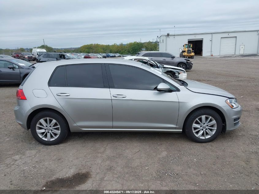 2015 Volkswagen Golf Tsi S 4-Door VIN: 3VW217AUXFM019819 Lot: 43245471