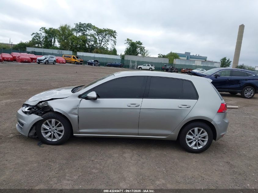 2015 Volkswagen Golf Tsi S 4-Door VIN: 3VW217AUXFM019819 Lot: 43245471