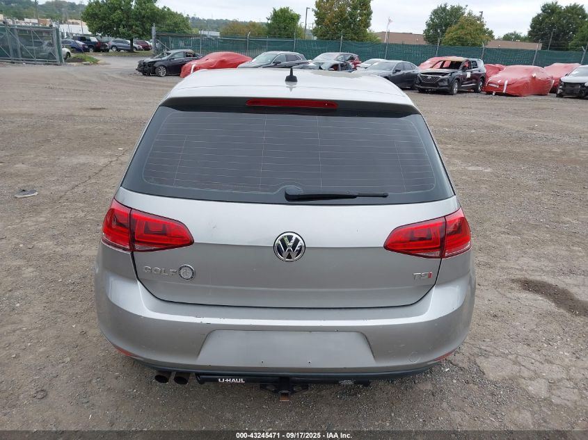 2015 Volkswagen Golf Tsi S 4-Door VIN: 3VW217AUXFM019819 Lot: 43245471