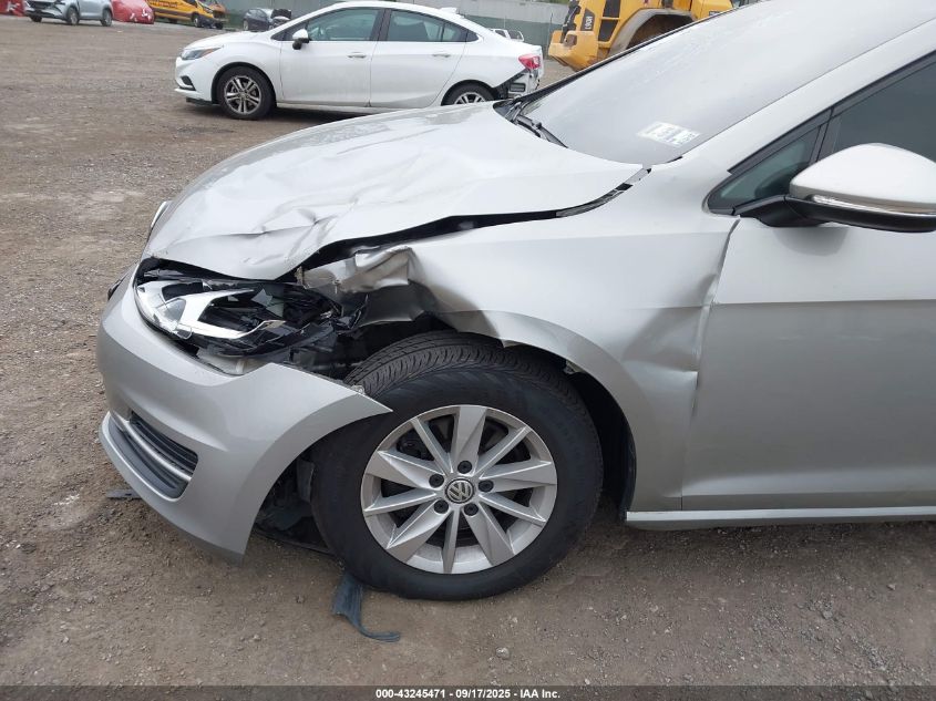 2015 Volkswagen Golf Tsi S 4-Door VIN: 3VW217AUXFM019819 Lot: 43245471