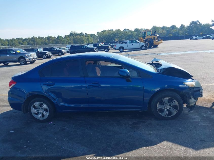 2013 Honda Civic Lx VIN: 2HGFB2F57DH505801 Lot: 43245570