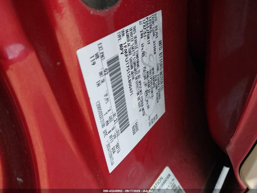 2005 Ford Expedition Eddie Bauer/King Ranch VIN: 1FMFU17515LB00471 Lot: 43245952