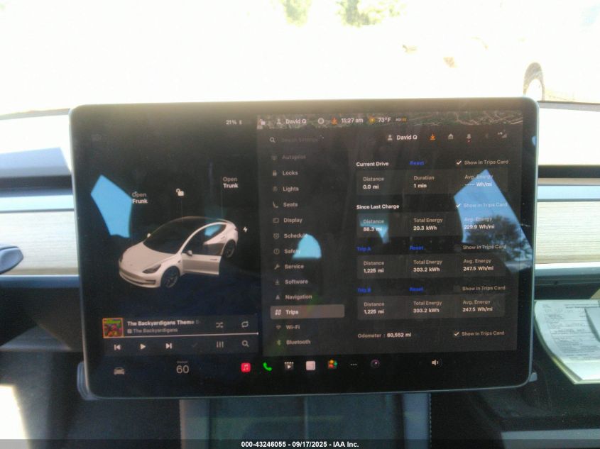 2021 Tesla Model 3 Standard Range Plus Rear-Wheel Drive VIN: 5YJ3E1EA9MF006411 Lot: 43246055