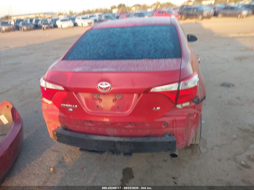 2015 Toyota Corolla Le VIN: 5YFBURHEXFP321916 Lot: 43246117