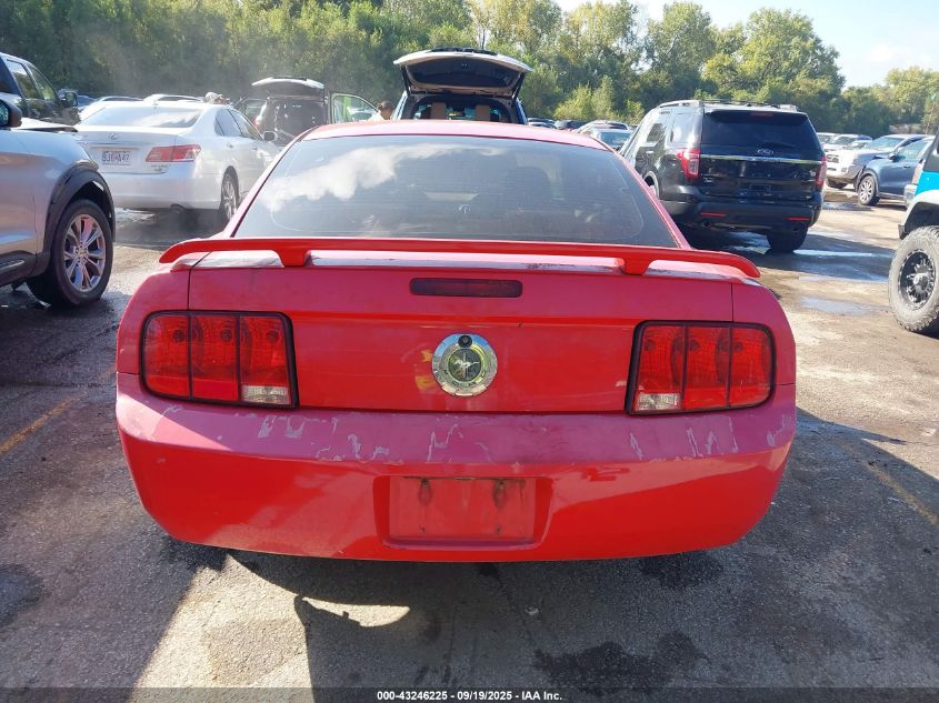 2006 Ford Mustang V6 VIN: 1ZVHT80N265219636 Lot: 43246225