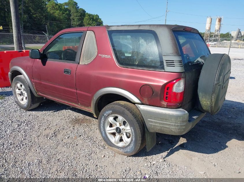 2002 Isuzu Rodeo Sport S 3.2L V6 Hard Top/S 3.2L V6 Soft Top VIN: 4S2CK57W524338105 Lot: 43246316