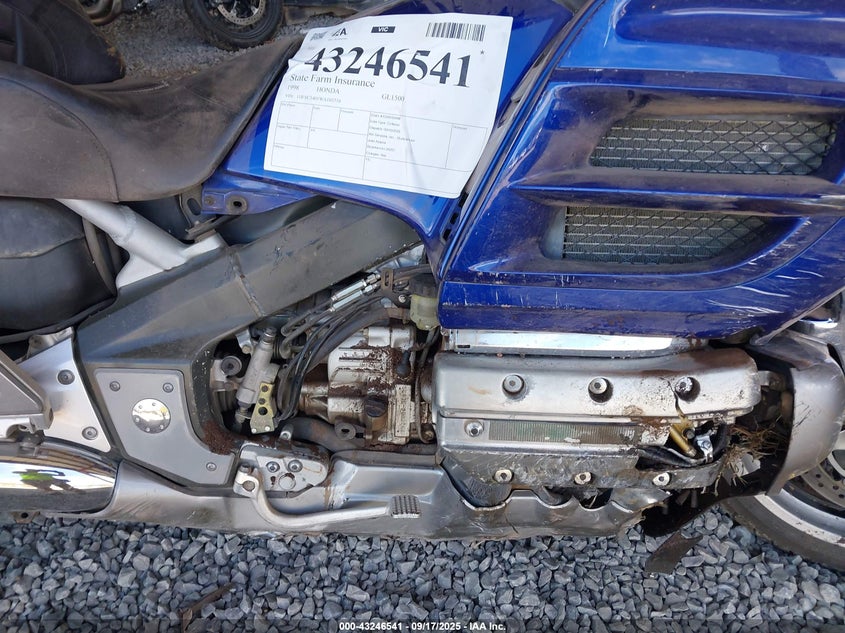 2001 Honda Gl1800 VIN: 1HFSC47081A003081 Lot: 43246541