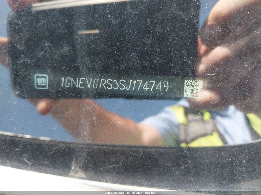 2025 Chevrolet Traverse Awd Lt VIN: 1GNEVGRS3SJ174749 Lot: 43246601