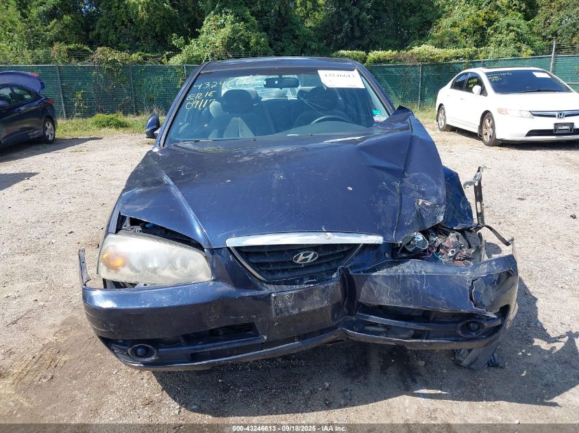 2005 Hyundai Elantra Gls/Gt VIN: KMHDN46D15U113505 Lot: 43246613