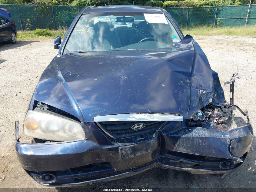 2005 Hyundai Elantra Gls/Gt VIN: KMHDN46D15U113505 Lot: 43246613