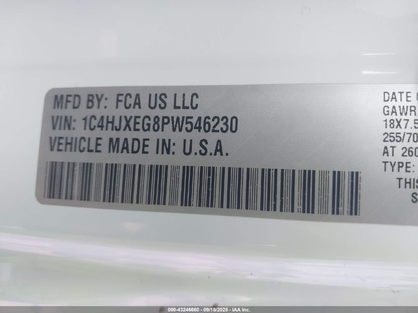 2023 Jeep Wrangler 4-Door Sahara 4X4 VIN: 1C4HJXEG8PW546230 Lot: 43246660