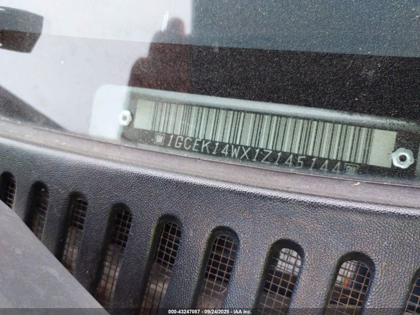 2001 Chevrolet Silverado 1500 VIN: 1GCEK14WX1Z145144 Lot: 43247087