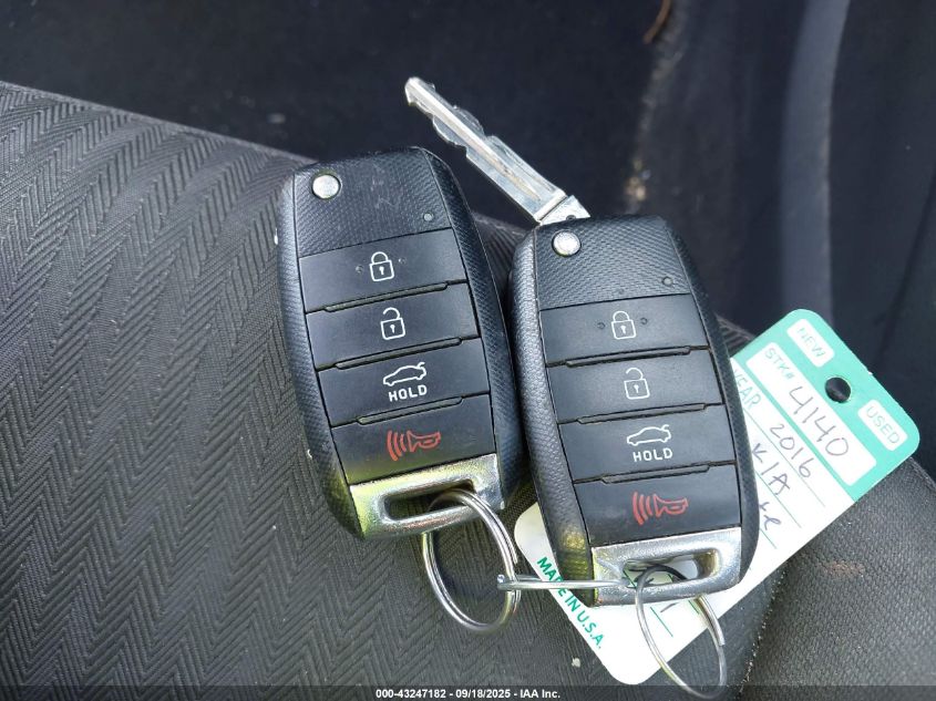 2016 Kia Forte Lx VIN: KNAFK4A60G5487497 Lot: 43247182