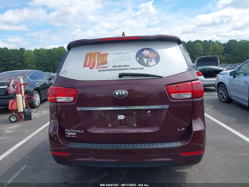 2017 KIA SEDONA LX KNDMB5C17H6282157