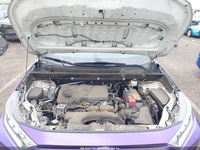 2019 Toyota Rav4 2.5 Xle Purple Lot 111043247420 Vin JTMP1RFV7KJ022108