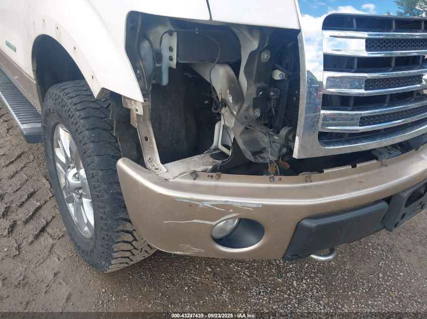 2013 Ford F-150 Lariat VIN: 1FTFW1ET3DFA77580 Lot: 43247439