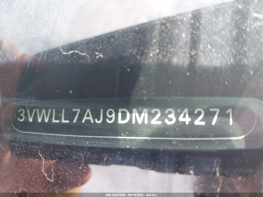 2013 Volkswagen Jetta 2.0L Tdi VIN: 3VWLL7AJ9DM234271 Lot: 43247645
