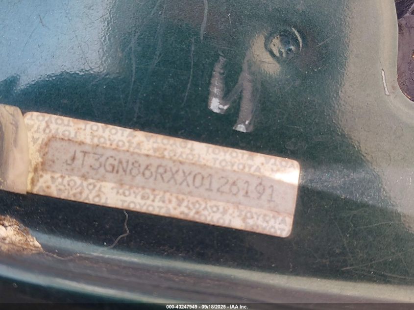 1999 Toyota 4Runner VIN: JT3GN86RXX0126191 Lot: 43247949