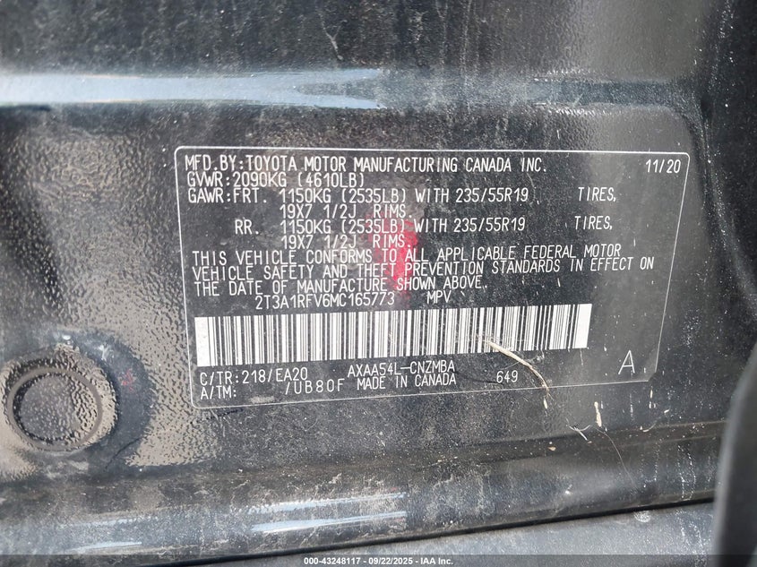 2021 TOYOTA RAV4 XLE PREMIUM - 2T3A1RFV6MC165773