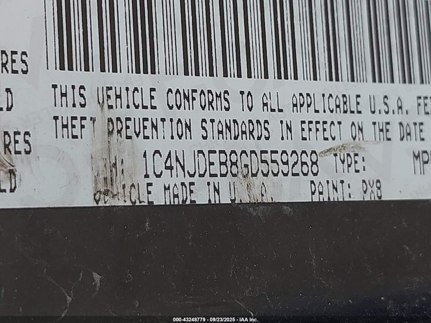 2016 JEEP COMPASS HIGH ALTITUDE EDITION - 1C4NJDEB8GD559268