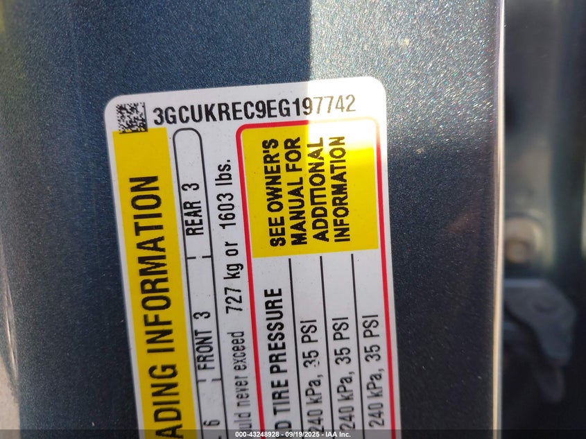 2014 CHEVROLET SILVERADO 1500 2LT - 3GCUKREC9EG197742