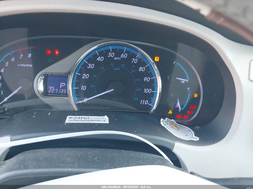 2011 Toyota Sienna Xle V6 VIN: 5TDYK3DC1BS164179 Lot: 43249048