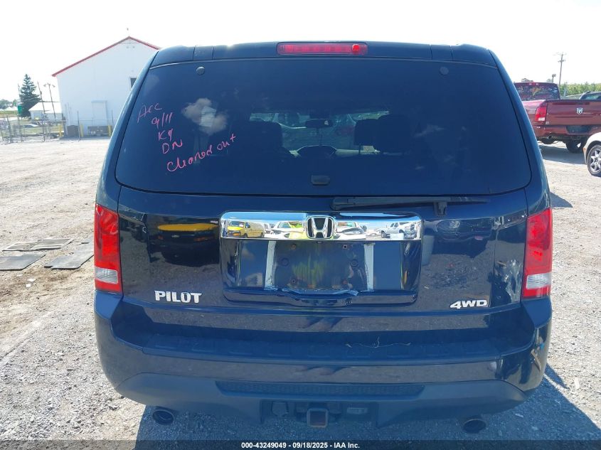 2014 Honda Pilot Ex-L VIN: 5FNYF4H78EB048364 Lot: 43249049