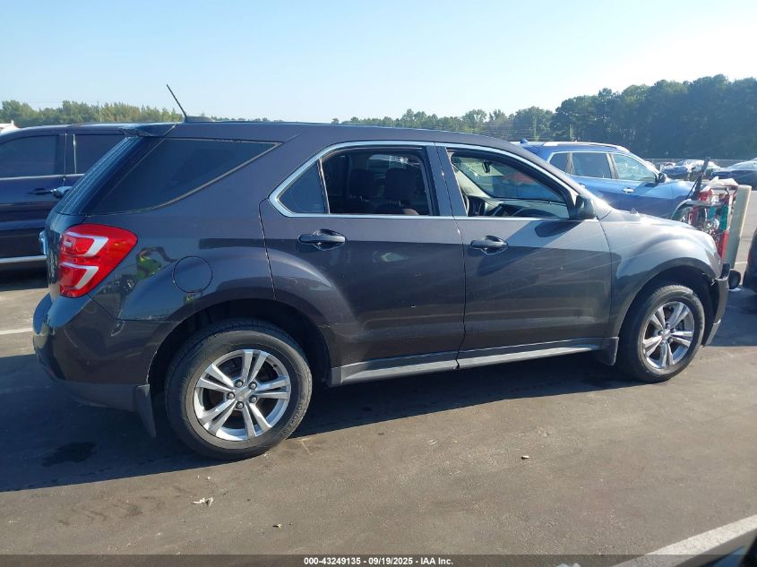 2016 Chevrolet Equinox Ls VIN: 2GNALBEKXG6316824 Lot: 43249135