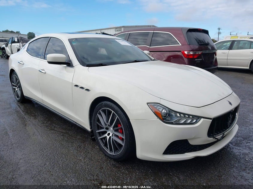 2016 Maserati Ghibli white sedan gasoline ZAM57XSA5G1165834 photo #1