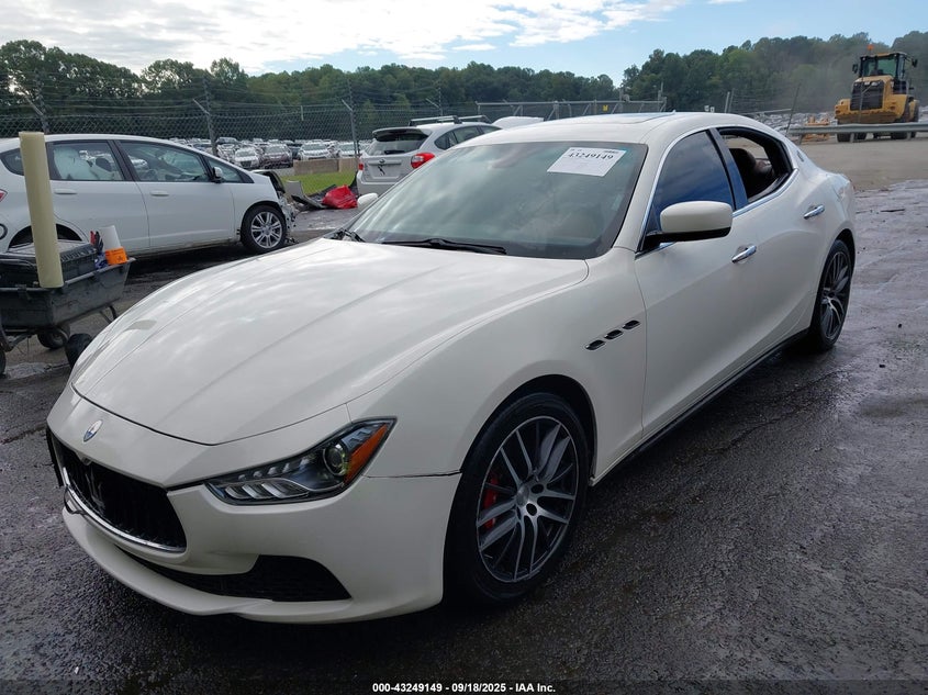 2016 Maserati Ghibli white sedan gasoline ZAM57XSA5G1165834 photo #3