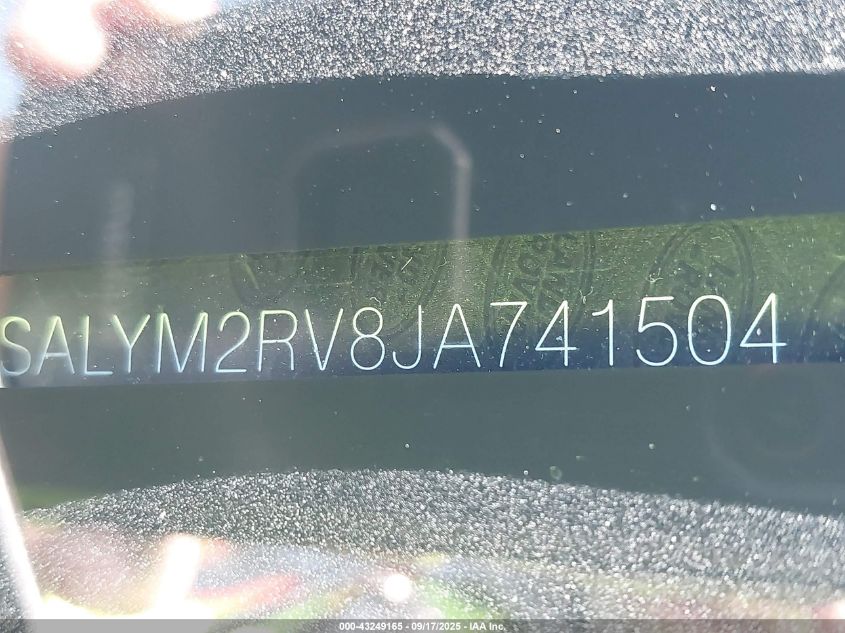 2018 Land Rover Range Rover Velar P380 First Edition/P380 Hse R-Dynamic VIN: SALYM2RV8JA741504 Lot: 43249165