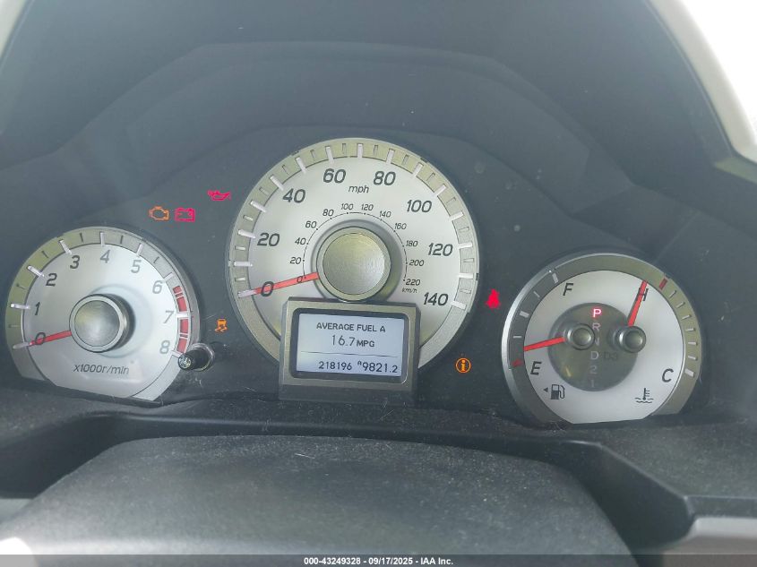 2012 Honda Pilot Touring VIN: 5FNYF4H93CB044933 Lot: 43249328