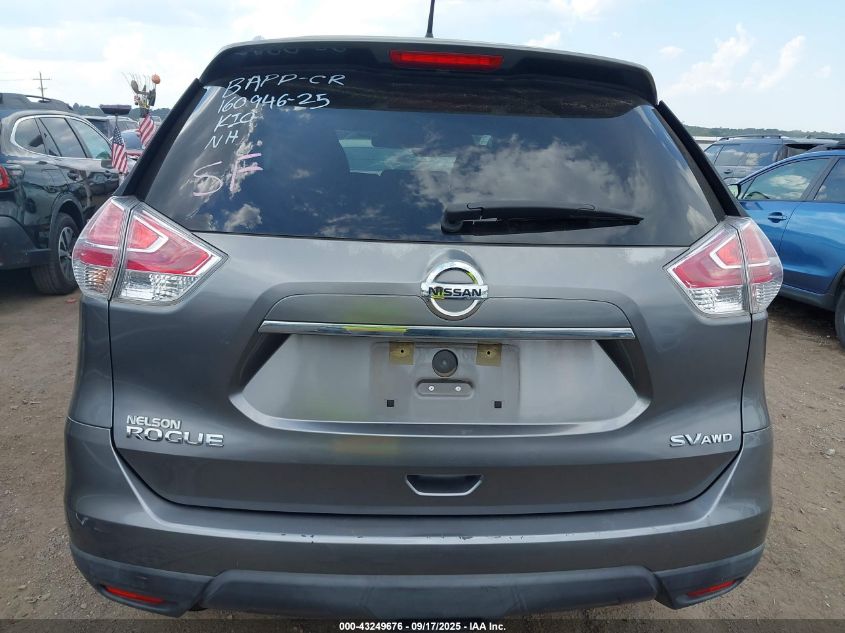 2016 Nissan Rogue Sv VIN: KNMAT2MV9GP591993 Lot: 43249676