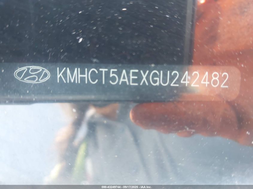 2016 Hyundai Accent Se VIN: KMHCT5AEXGU242482 Lot: 43249744