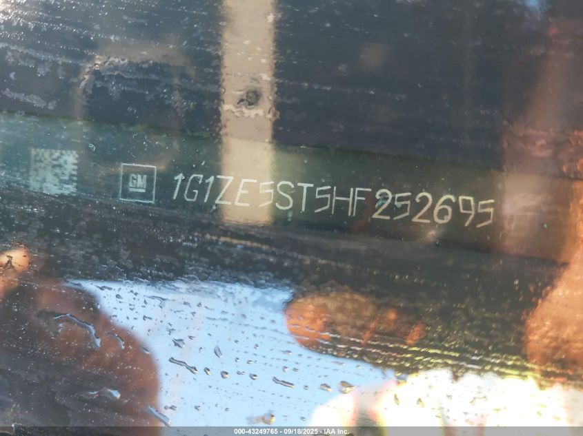 2017 Chevrolet Malibu 1Lt VIN: 1G1ZE5ST5HF252695 Lot: 43249765