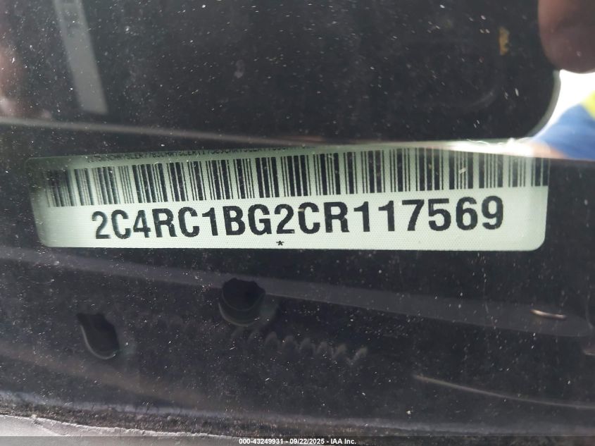 2012 Chrysler Town & Country Touring VIN: 2C4RC1BG2CR117569 Lot: 43249931