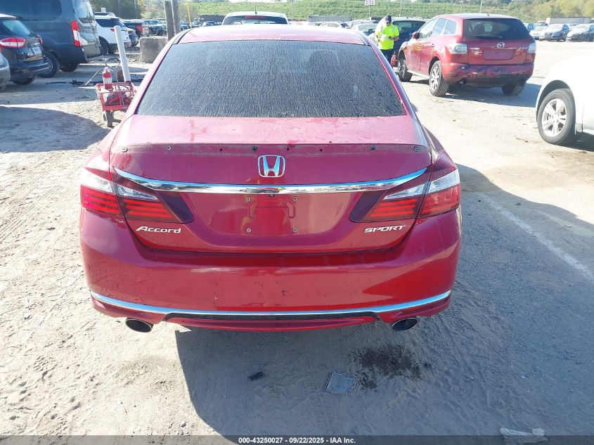 2016 Honda Accord Sport VIN: 1HGCR2F51GA166647 Lot: 43250027