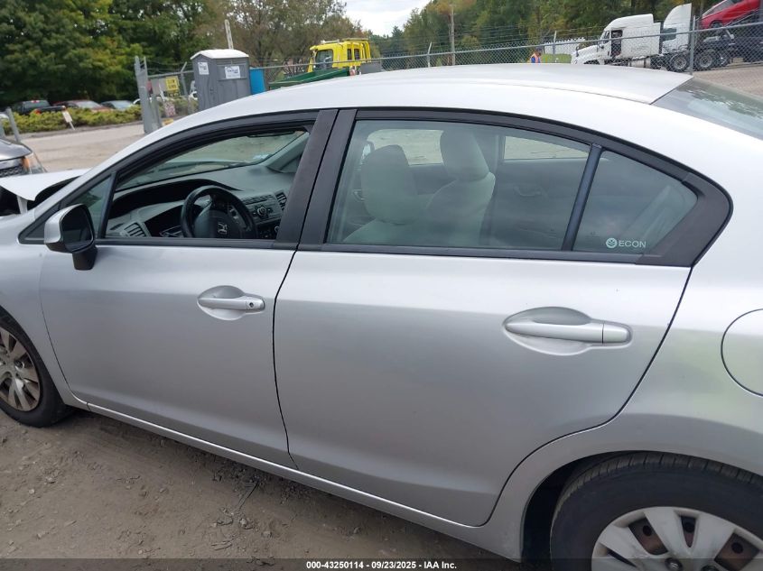 2012 Honda Civic Lx VIN: 2HGFB2F59CH333284 Lot: 43250114