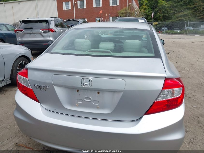 2012 Honda Civic Lx VIN: 2HGFB2F59CH333284 Lot: 43250114