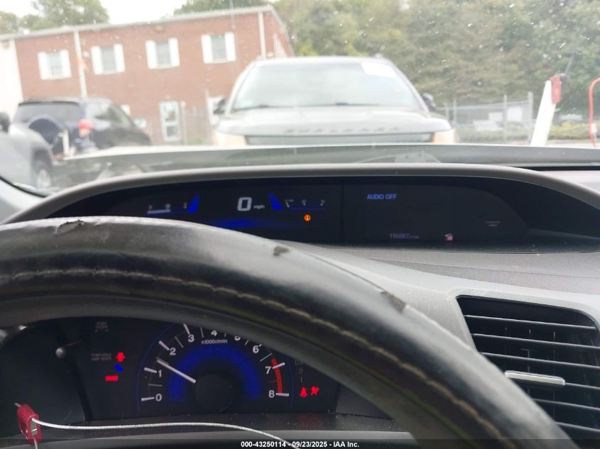 2012 Honda Civic Lx VIN: 2HGFB2F59CH333284 Lot: 43250114